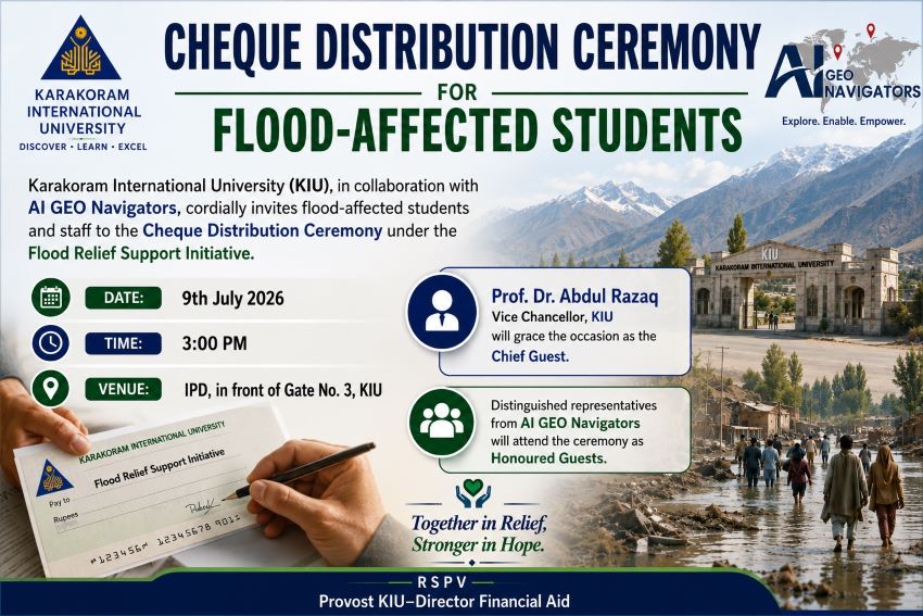 Cheque Distribution Among Flood Affected Students